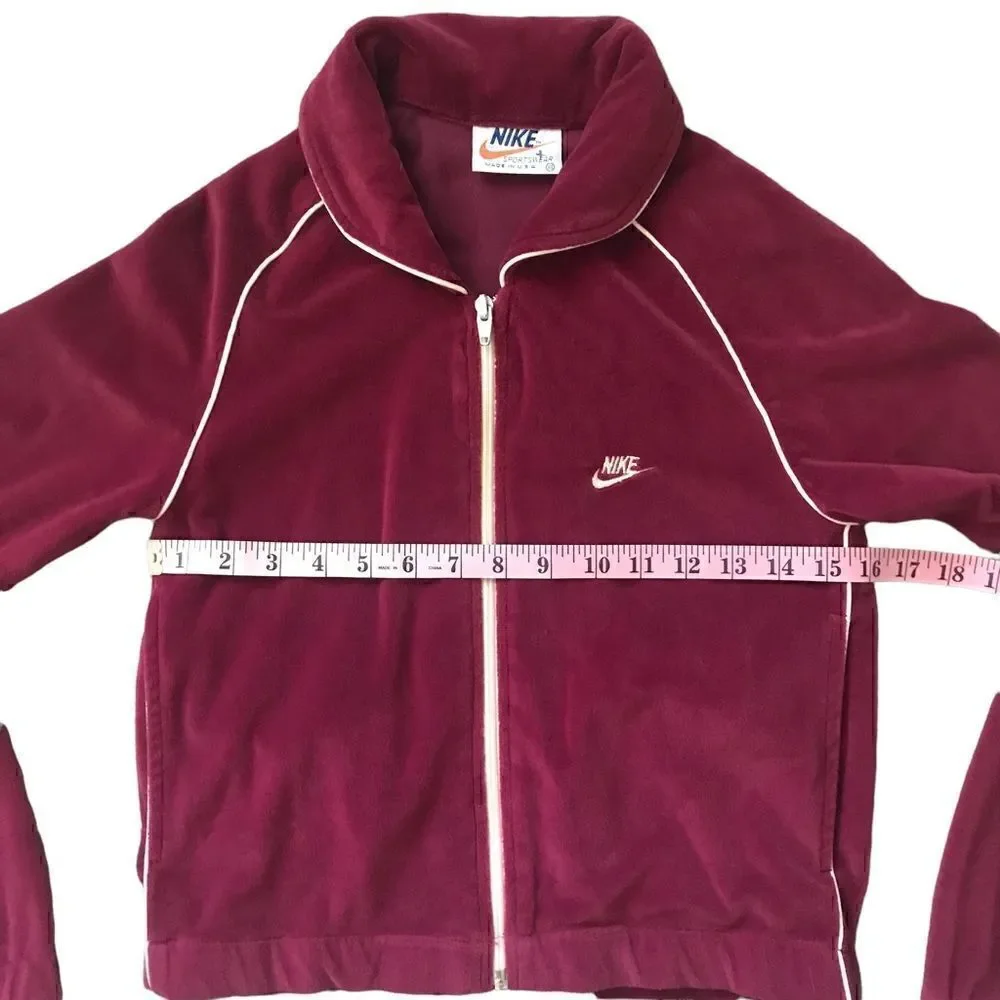 Vintage  Nike 80s Velour Zip Up Women’s XS